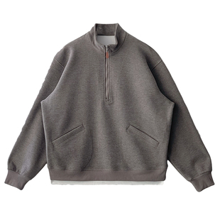 Nick Tian 假两件半高领拉链卫衣男秋冬新款长袖宽松运动休闲上衣