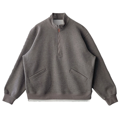 NickTian假两件半高领拉链卫衣