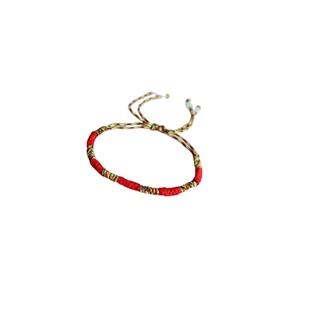 手工编织红绳五彩绳幸运结金刚结镂空平结本命年手链可调节饰品