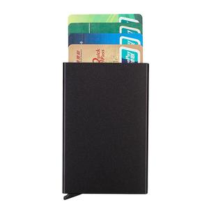 抖音潮牌金属超薄自动弹出式卡盒银行身份证件卡包防消磁盗刷卡夹