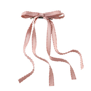 FromSheep~韩系粉色蝴蝶结飘带发夹女后脑勺弹簧夹子百搭发卡头饰