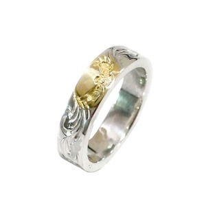 znative原firstarrows职人手工独立品牌18k错金飞鹰唐草戒指