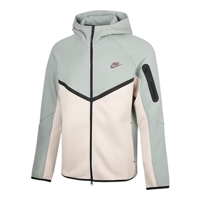 Nike耐克外套男秋新款拼接连帽衫宽松休闲训练针织夹克HV0950-020