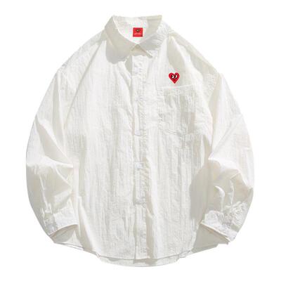 查尔斯桃心长袖爱心衬衫