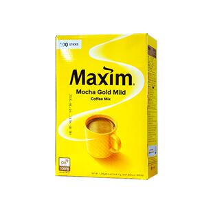 韩国进口Maxim麦馨咖啡粉拿铁原味100条礼盒装三合一速溶提神饮料