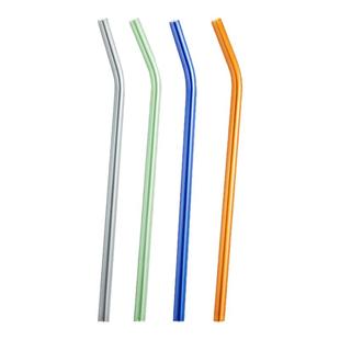 网红吸管非一次性耐热玻璃杯吸管耐高温防口红喝水饮料透明弯曲