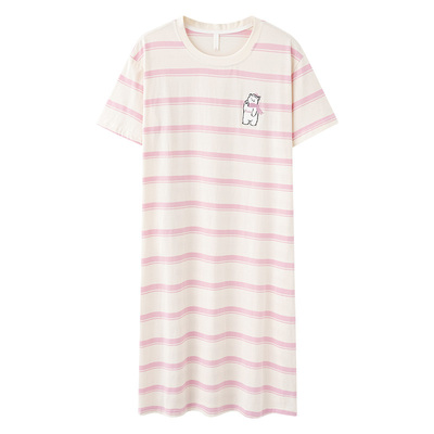浪莎带胸垫睡裙女纯棉夏季家居服