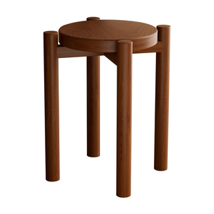 实木凳子家用结实耐用可叠放待客备用轻奢高级感圆凳客厅堆叠板凳