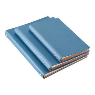 B5活页笔记本商务活页本子九孔活页本皮面18K简约记事本可拆替换记事工作笔记本子办公用文具定制LOGO