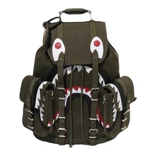 BAPE READYMADE FIELDPACK联名迷彩鲨鱼双肩tote背包