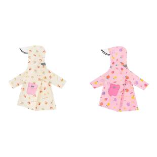 尼多熊儿童防水雨衣男女宝宝上学轻便雨披小学生全身防暴雨衣薄款