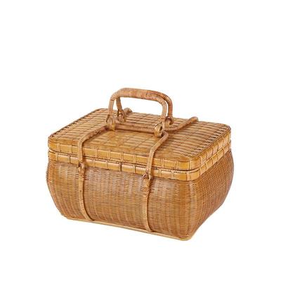 令竹夏梦收纳箱茶箱带内衬