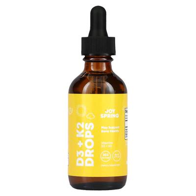 JoySpring维生素D3+K2液体维生素滴剂2岁以上儿童促钙吸收骨骼健
