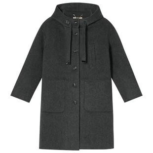 诗篇专选格雷系学院风可拆卸式内胆羽绒大衣2025冬款