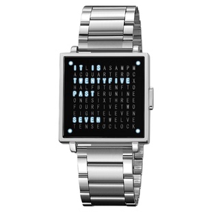 时刻美电子手表多功能防水方形手表钢带电子表运动学生腕表skmei