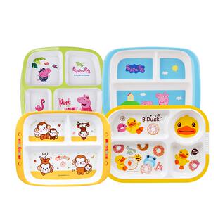 五和儿童餐盘宝宝餐盘防摔家用分格盘吃饭餐具套装卡通婴儿分餐盘