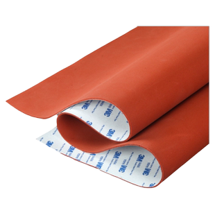 自粘硅胶发泡垫带背胶硅胶发泡板耐高温红色海绵板自粘式密封垫