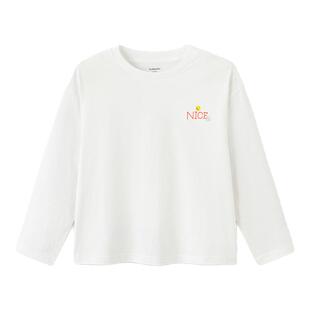 巴拉巴拉女童长袖t恤中大童白色上衣春装2026新款童装儿童打底衫