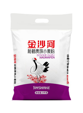 金沙河松鹤贵族小麦粉十斤家用面粉通用小麦粉