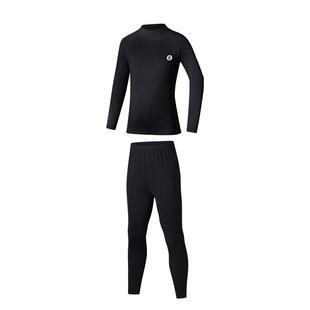 粒子高领儿童紧身衣训练服男童速干运动套装女童篮球打底秋冬加绒