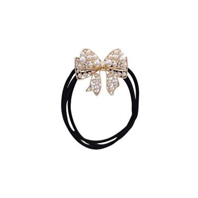 蝴蝶结发绳ins少女韩式珍珠扎头发头花头饰2024年新款精致小发圈