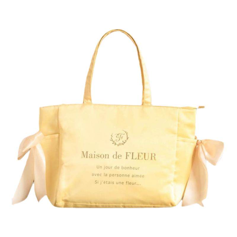 玫瑰日代 国现Maison de Fleur新款双蝴蝶结透明妈咪包痛包单肩包