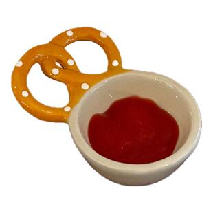 碱水结创意面包手柄高颜值陶瓷家用小碟子味碟调料醋碟火锅蘸料碟