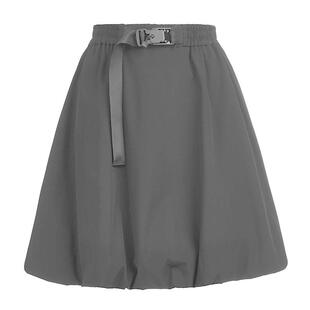 sdeer圣迪奥女装夏装个性松紧拼接工装宽松短裙S252Z1301