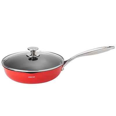 凌丰加深煎锅平底锅不粘锅家用送礼聚油轻油煎锅电磁炉燃气灶用