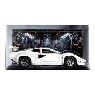 KGBOX乐高ICONS10337兰博基尼灯光跑车赛车亚克力展示盒防尘罩