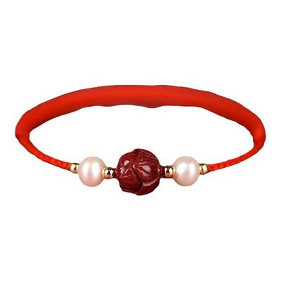 朱砂莲花手链女好运连连上岸