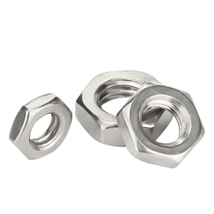 304不锈钢六角薄螺母 薄螺帽 扁薄螺母M3M4M5M6M8M10M12M14