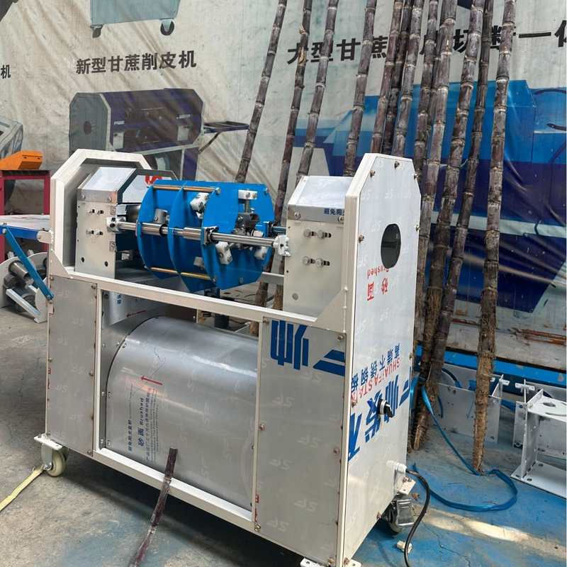 新款全自动商用甘蔗削皮绞肉机切段机电动去皮机器摆摊神器