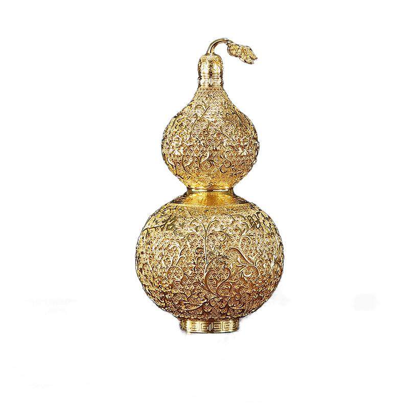 东方禧全铜摆件花丝吉祥葫芦客厅玄关办公室桌面装饰品乔迁礼品
