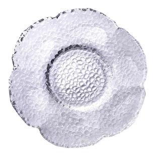 日式金边玻璃杯垫茶道功夫茶杯托个人玻璃茶托茶垫茶碟配件小杯垫