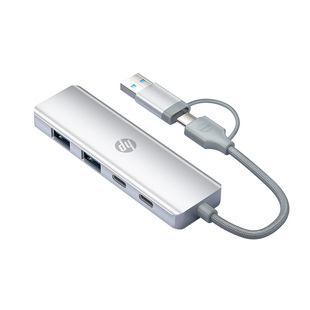 惠普usb3.2拓展坞双接头分线器typec转多功能接口扩展适用苹果macbook笔记本台式电脑手机平板高速10Gbps传输
