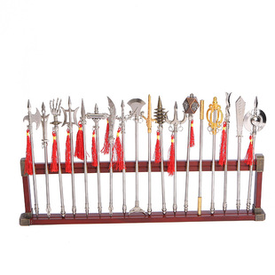 1:6古代兵器杨戬二郎神三尖两刃刀三国杀三尖枪兵人玩具武器模型