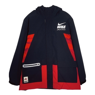 NIKE耐克男女夹克童装26春背标logo连帽两件套梭织外套IV4750-010