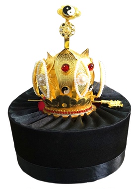 合金如意太极莲花冠道士冠束