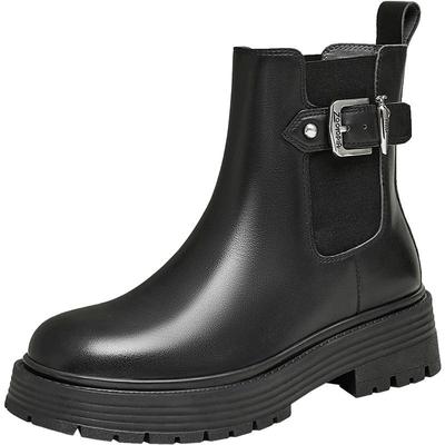 天美意疯狂动物城联名正义联盟加绒切尔西靴女厚底短靴冬新款