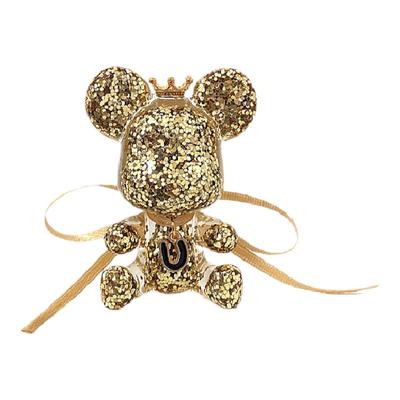 暴力熊汽车内香水夹网红小熊车载用香薰ins爱心空调出风口装饰女