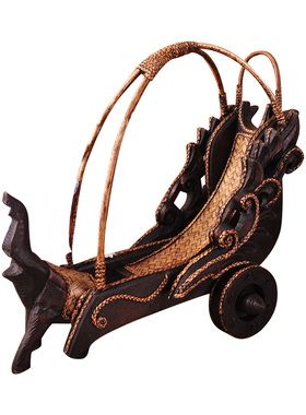 异丽新中式风餐厅斜放酒柜装饰品