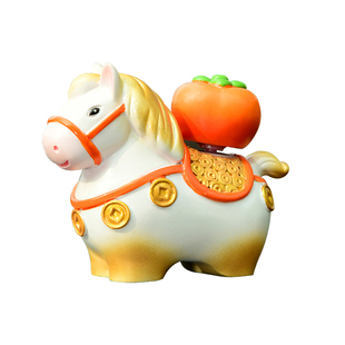 马年吉祥物小马福福桌面摆件文创纪念品家居装饰品节日送礼物手办