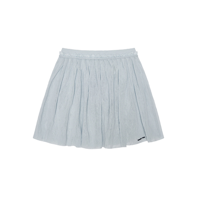 毛边打褶针织半裙松紧腰26SS春夏