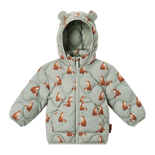 Milkbarn儿童轻薄连帽外套宝宝长袖羽绒服男女童冬季上衣