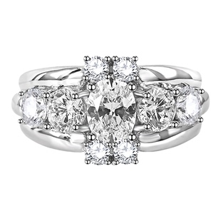 古董风钻戒款925银戒指镶嵌高碳钻时髦精酷飒食指中古排钻指环