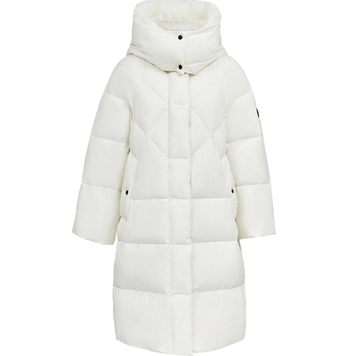 ONLY连帽保暖口袋中长款羽绒服