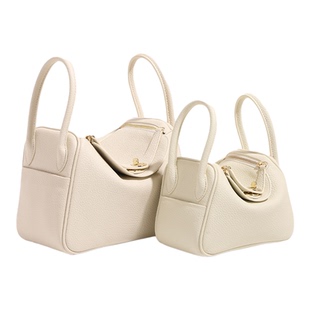 幸福小鹿新款2024TOGO皮荔枝医生琳迪包枕头斜挎包手提单肩TC皮