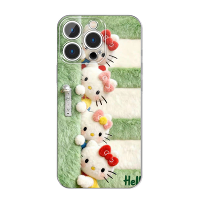 仿毛绒Kitty手机壳探头凯蒂kt猫