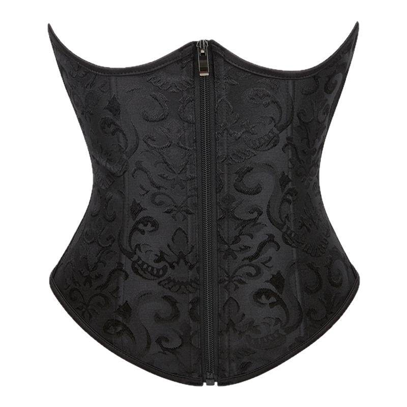 新款黑色拉链短款腰封女美体塑腰带绑带束腰紧身束缚感显瘦corset